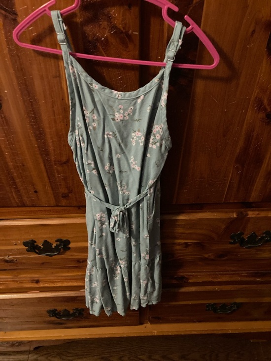 wonder nation Other - wonder nation Sage Floral Adjustable-Strap Tie-Waist Dress